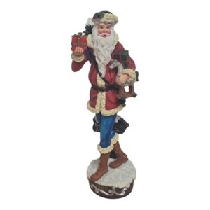 Roman 1890 Santa Claus Figurine in Red and Blue Rare Collectable 1993 Vintage